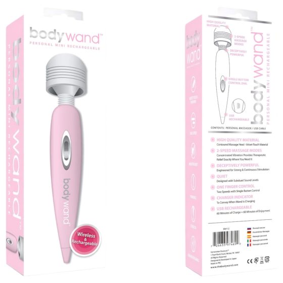 Bodywand - malý akumulátorový masážní vibrátor (růžový)