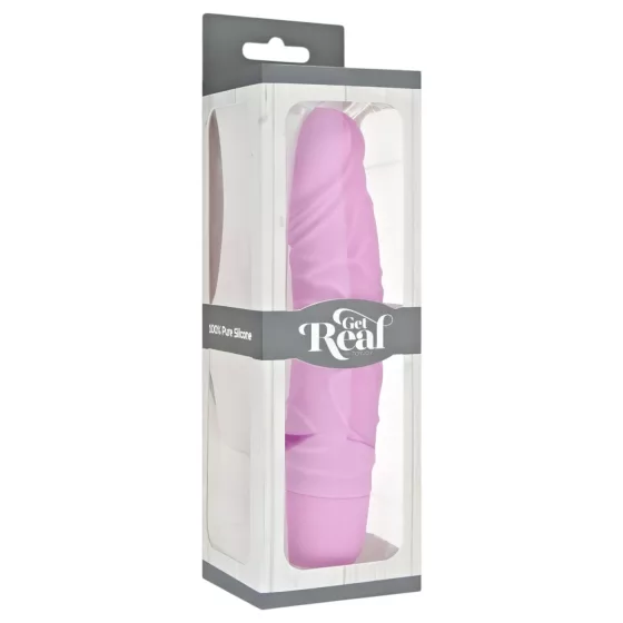 Classic Get Real - realistický vibrátor - silikonový - růžový