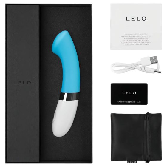 LELO Gigi 2 - silikonový vibrátor pro bod G (modrý)