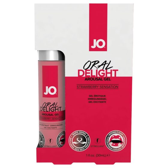 System JO Oral Delight - chladivý, jedlý lubrikant - jahoda (30 ml)