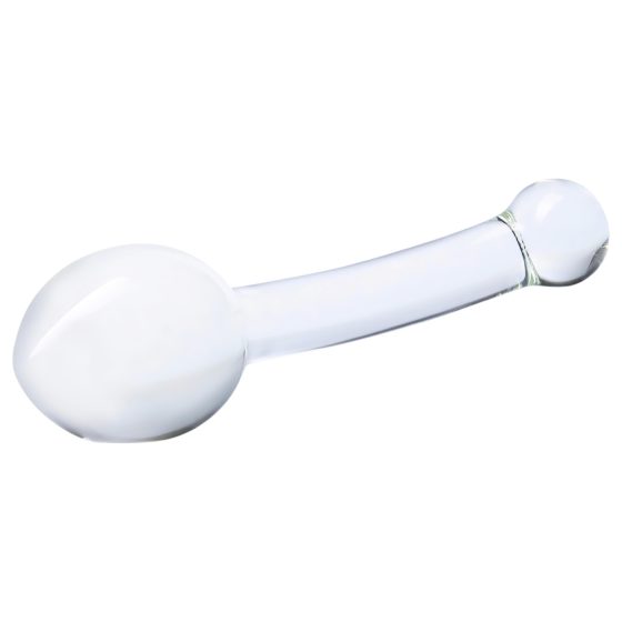 GLAS - skleněné dvojité anální dildo (průhledné)