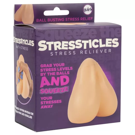 Stressticles - antistresová koule - varlata - přírodní