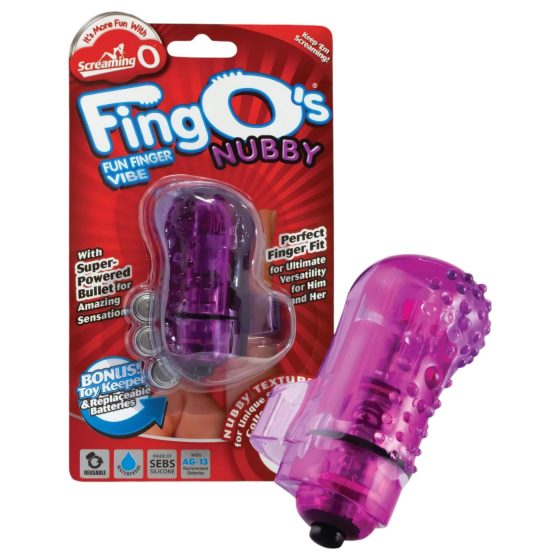 Screaming O Fingo’s Nubby - prstový vibrátor (fialový)