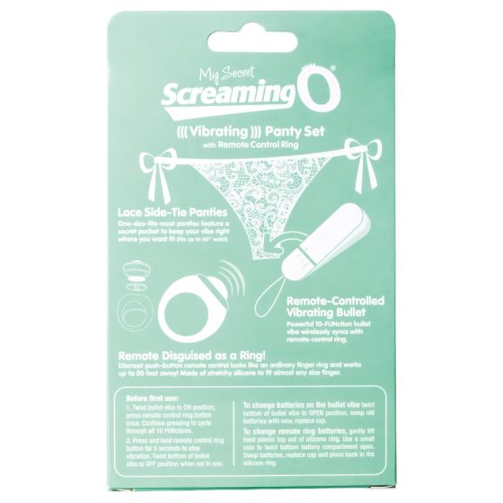 MySecret Křičící Kalhotky - vibrační s rádiovým ovládáním - bílé (S-L)