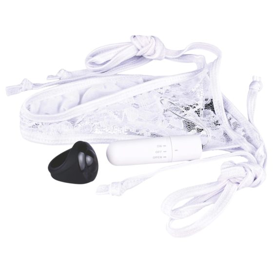 MySecret Křičící Kalhotky - vibrační s rádiovým ovládáním - bílé (S-L)