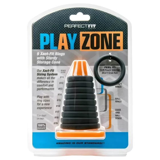 Perfect Fit - Play Zone - sada kroužků a prodlužovačů na penis (9dílná)