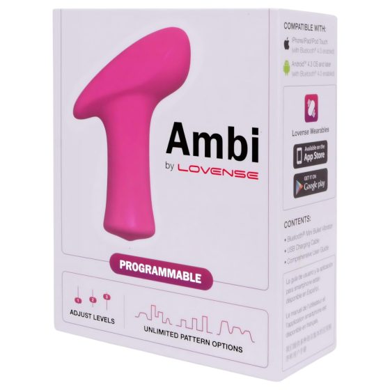 LOVENSE Ambi - chytrý, dvoumotorový vibrační stimulátor klitorisu (růžový)