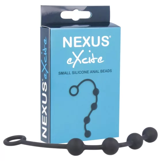 Nexus Excite - anální dildo s 4 kuličkami - silikon černé malé