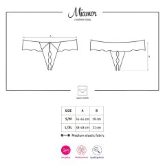   Obsessive Miamor - dámská krajková tanga s kamínky a otevřeným designem (černá)