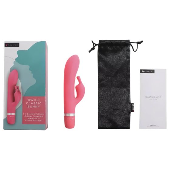 B SWISH Bwild Classic Bunny - vibrátor s ramínkem na klitoris (růžový)