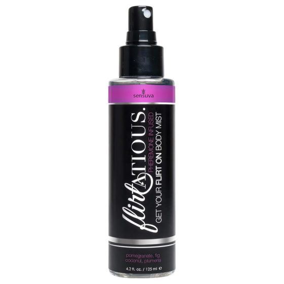 Sensuva Flirtatious - feromonový tělový sprej - granátové jablko a kokos (125 ml)