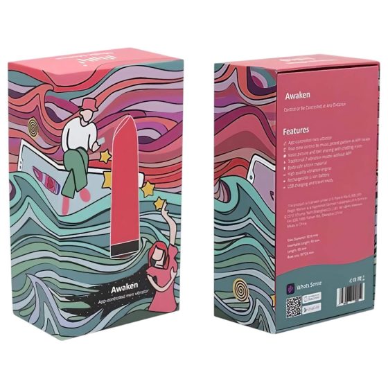 Magic Motion Awaken - mini vibrátor s aplikací - dobíjecí - červený