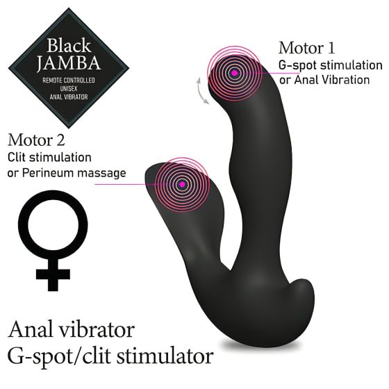 FEELZTOYS Black Jamba - rádiový vyhřívací anální vibrátor (černý)