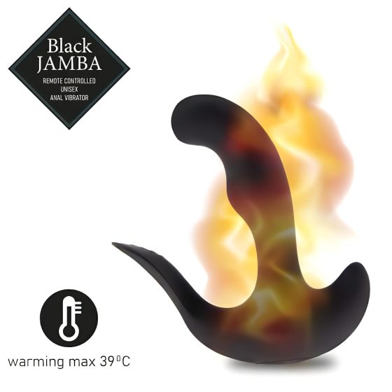 FEELZTOYS Black Jamba - rádiový vyhřívací anální vibrátor (černý)
