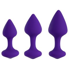   FEELZTOYS Bibi - sada análních kolíků - fialová (3 kusy)