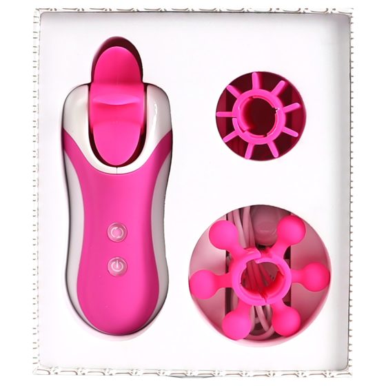 FEELZTOYS Clitella - dobíjecí, rotační, orální vibrátor (růžový)