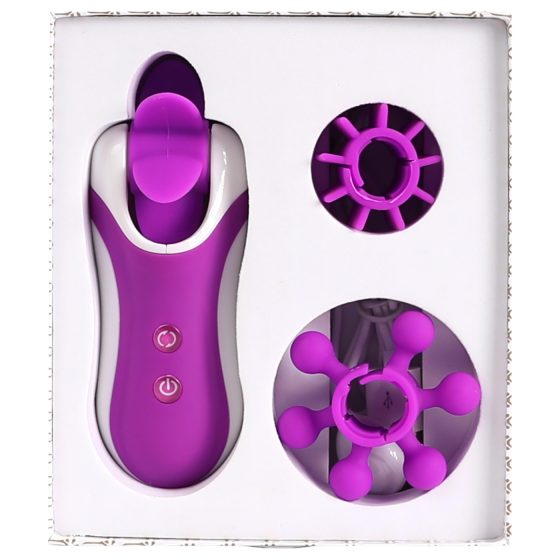 FEELZTOYS Clitella - dobíjecí rotační orální vibrátor (fialová)