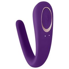   Satisfyer Double Classic - vodotěsný, nabíjecí párový vibrátor (fialový)
