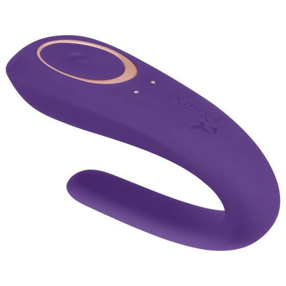 Satisfyer Double Classic - vodotěsný, nabíjecí párový vibrátor (fialový)
