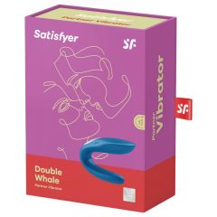   Satisfyer Double Whale - 2-motorový párový vibrátor (modrý)