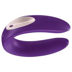   Satisfyer Double Plus Remote - rádiový, akumulátorový párový vibrátor (fialový)