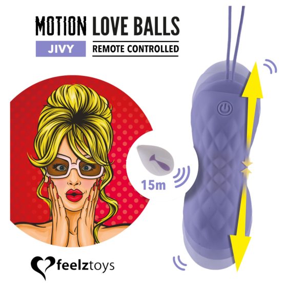 FEELZTOYS Jivy - rádiové pulzující vibrační vajíčko (fialové)
