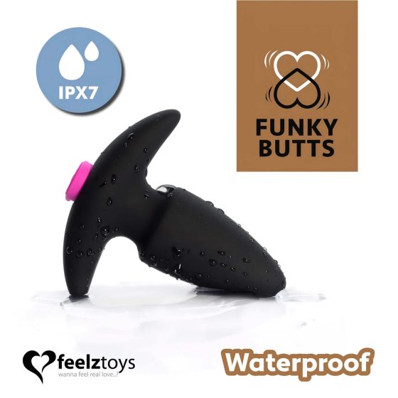 FEELZTOYS Funkybutts - Sada bezdrátových análních vibrátorů s akumulátorem (černá)