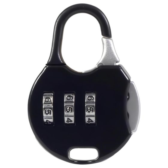 LOCK A WILLY - silikonová klec na penis se zámkem (černá)