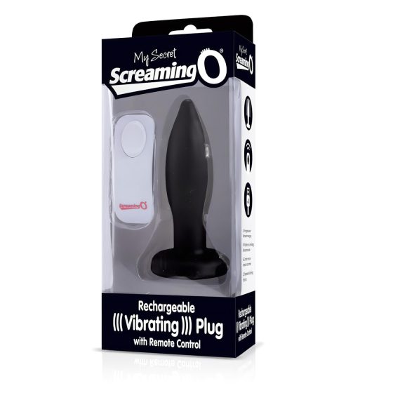 Screaming Plug - akumulátorový, rádiově řízený anální vibrátor (černý)