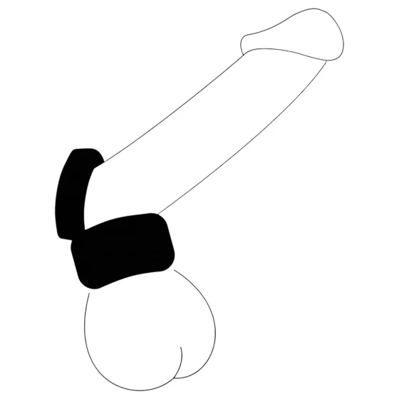 Perfect Fit - SilaSkin Cock kroužek na penis a natahovací kroužek na varlata (černý)