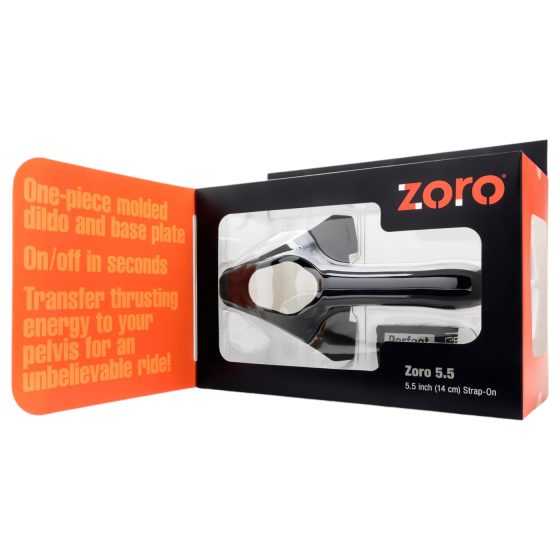 Dokonalý Fit ZORO 5.5 - připínací dildo (14 cm) - černé