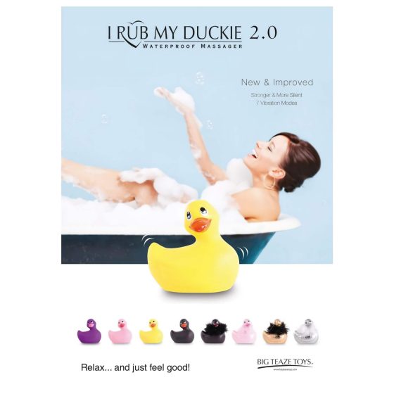My Duckie 2.0 - vodotěsný vibrační stimulátor ve tvaru kachničky (černý)