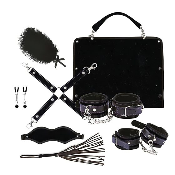 RS Soiree Kinky Me Softly – BDSM sada na bondage - černá (7 dílů)
