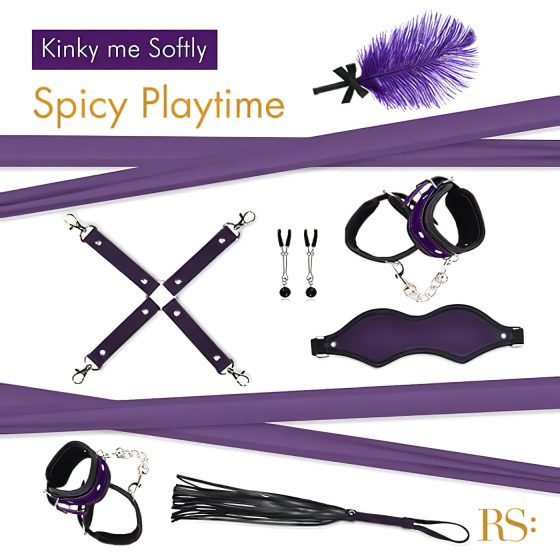 RS Soiree Kinky Me Softly - BDSM svazovací sada - fialová (7 dílů)