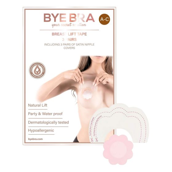 / Bye Bra A-C - neviditelná náplast na prsa - růžová (3 páry)