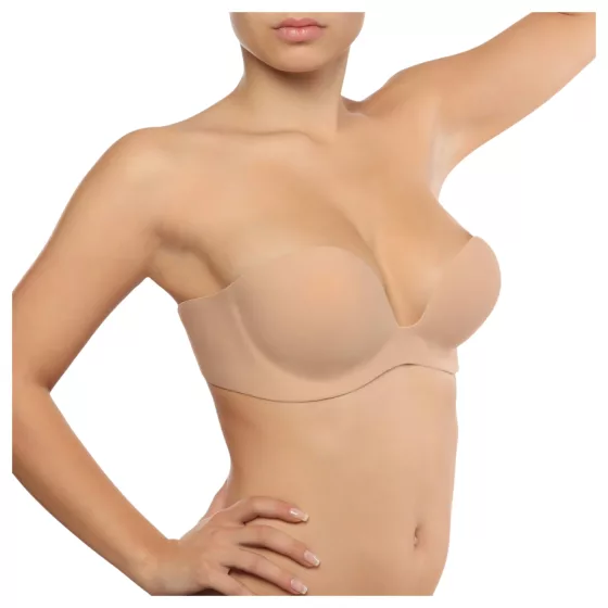 Bye Bra Gala C - neviditelná push-up podprsenka (nude)