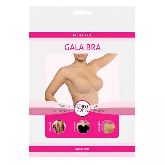 Bye Bra Gala C - neviditelná push-up podprsenka (nude)