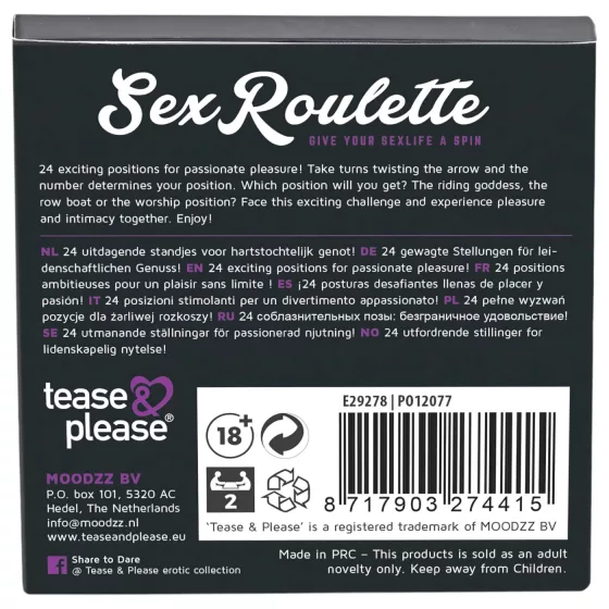 Sex Roulette Kama Sutra - erotická společenská hra - 10 jazyků