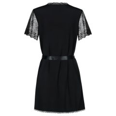   / Obsessive Miamor Robe - župan s krajkovými rukávy a tangy (černý)