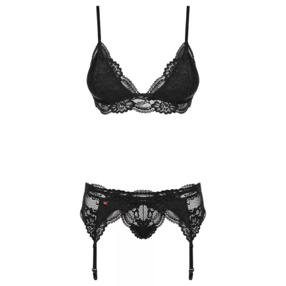 Obsessive - krajkové spodní prádlo set - černá