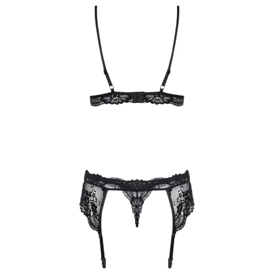 Obsessive - krajkové spodní prádlo set - černá - L/XL