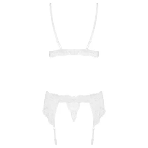 Obsessive - dámské krajkové prádlo set - bílá - L/XL