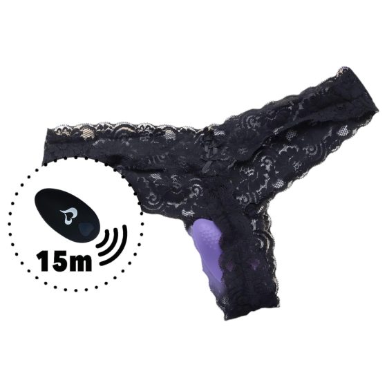 FEELZTOYS Kalhotky - nabíjecí, rádiový klitorální vibrátor (černý)