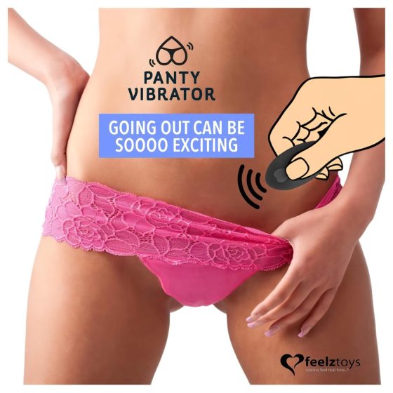 FEELZTOYS Kalhotky - nabíjecí, rádiový klitorální vibrátor (černý)
