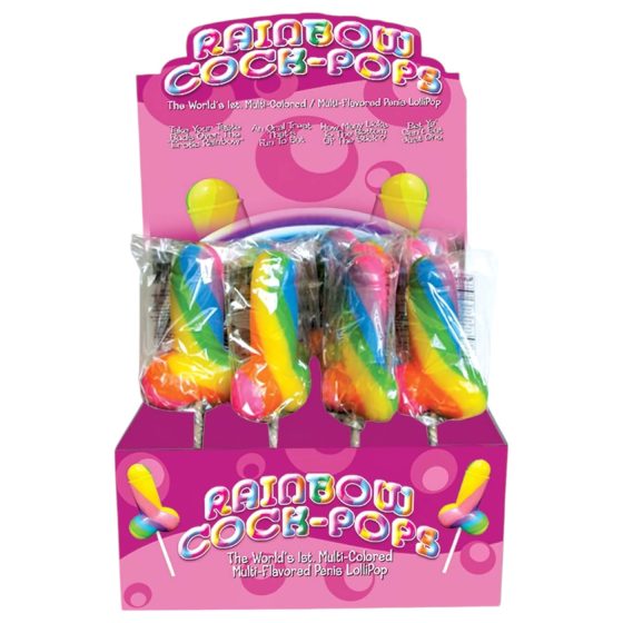 Duha Cock Pop - lízátko ve tvaru penisu (85g) - ovocná příchuť