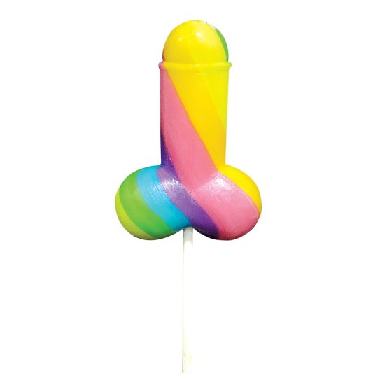 Rainbow Cock Pop - lízátko ve tvaru penisu - ovocná příchuť - 85g