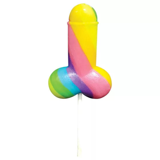 Rainbow Cock Pop - lízátko ve tvaru penisu (85 g) - ovocná příchuť