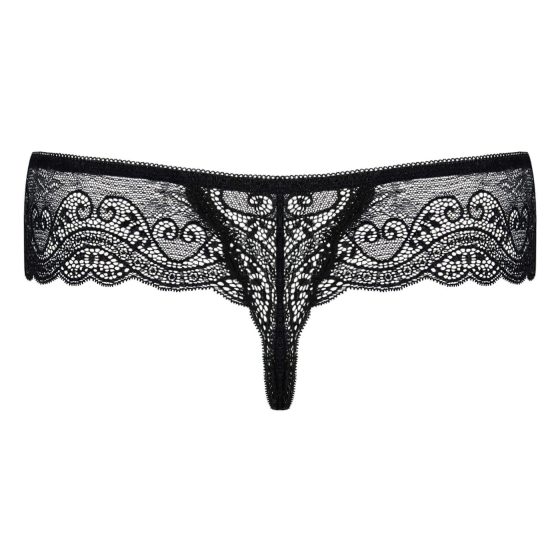Obsessive Miamor - dámská krajková tanga s kamínky (černá)