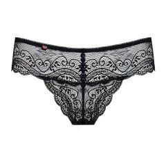   Obsessive Miamor - dámská krajková tanga s kamínky (černá)