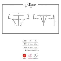   Obsessive Miamor - dámská krajková tanga s kamínky (černá)